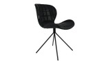 CHAIR BLACK PV LEATHER - CHAIRS, STOOLS